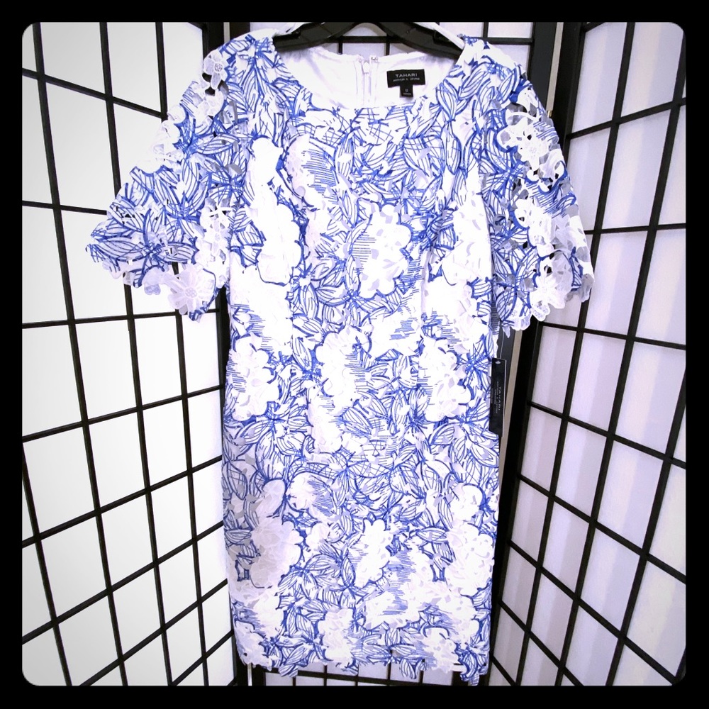 Blue and white Dress